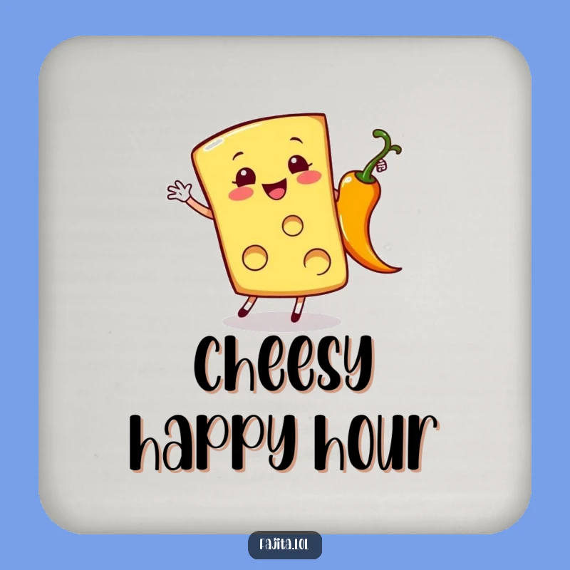 Funny Cheese Slice Coasters: Cartwheel Pepper Drink Protectors Gift