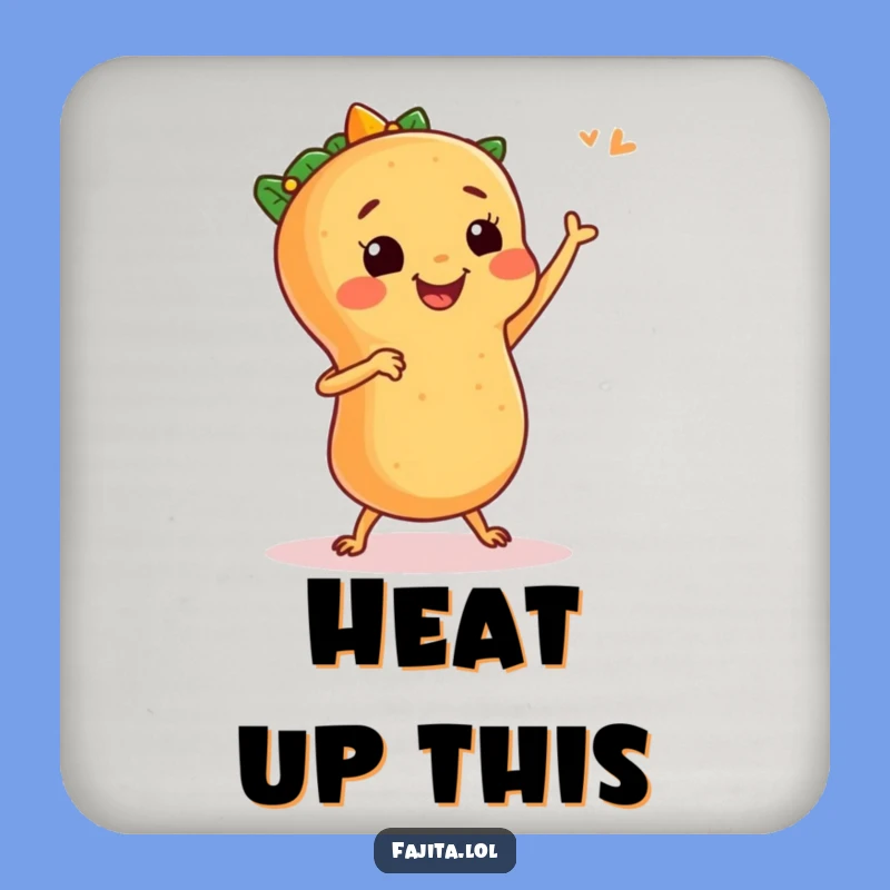 Funny Fajita Salsa Dance Drink Coaster: Protect Surfaces with Fiesta Fun