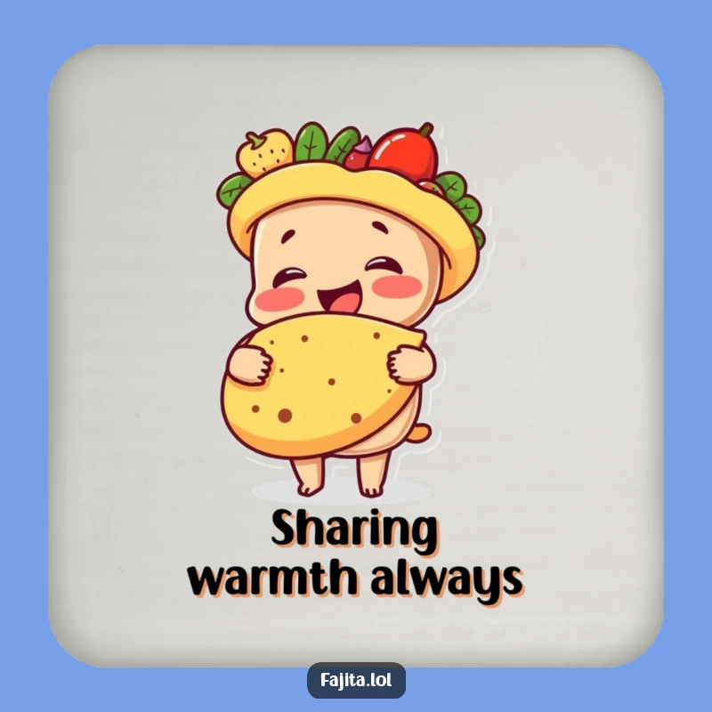 Funny Fajita Tortilla Hug Coaster Set: Warm Protection, Hilarious Gift