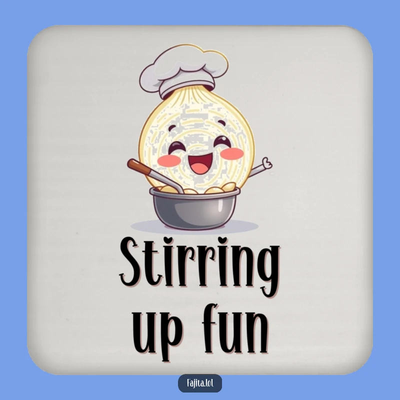 Funny Onion Chef Coaster: Protect Drinks with Culinary Charm