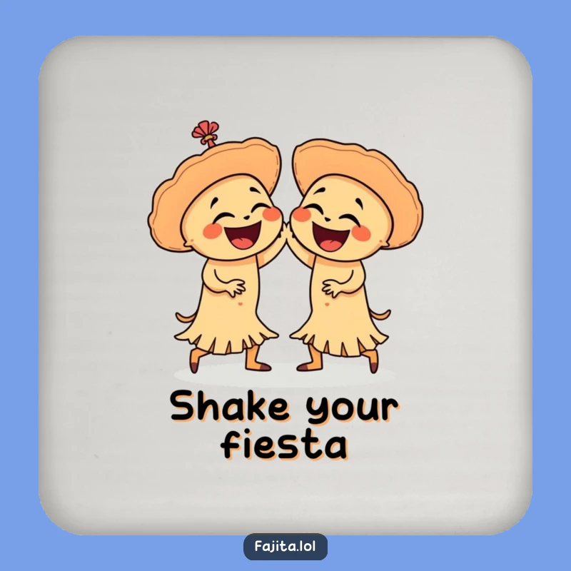 Funny Salsa Dancing Fajitas Coasters: Hilarious Mexican Drink Set for Party Tables