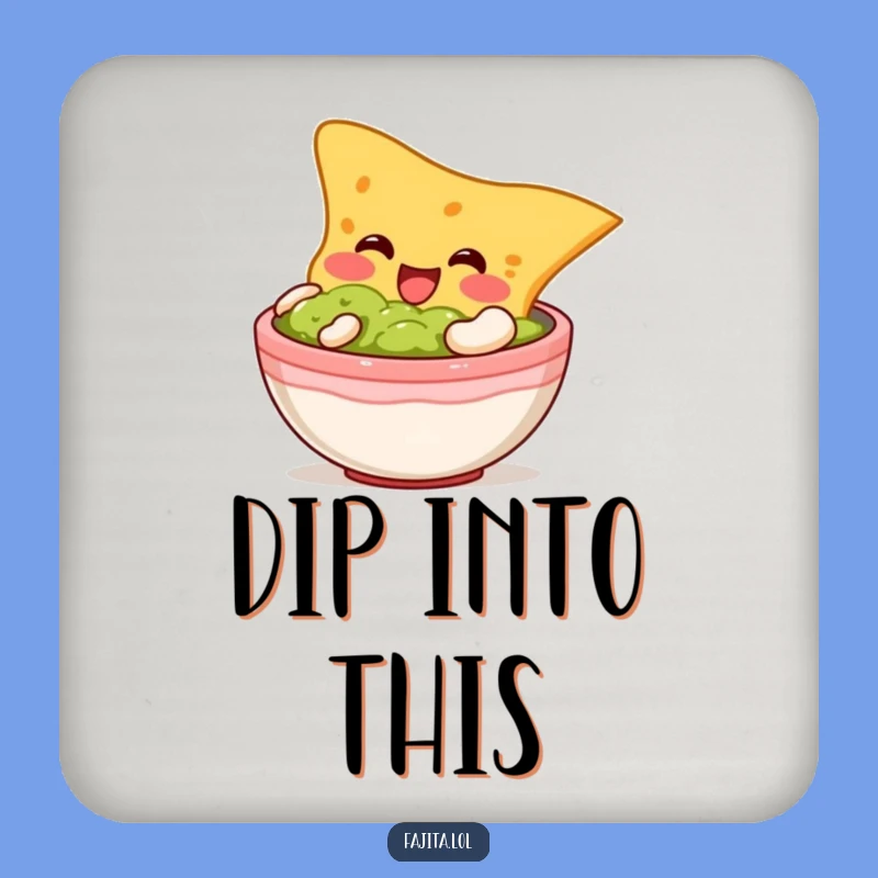 Funny Tortilla Chip Guacamole Coaster - Hilarious Snack Drink Mat