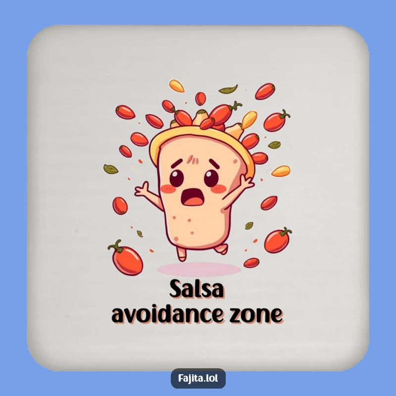 Funny Fajita Salsa Dodge Coaster Set: Surprise Protection, Hilarious Gift