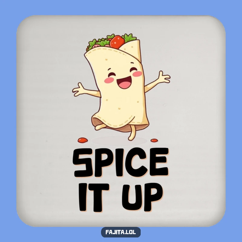 Funny Fajita Wrap Cartwheel Coasters: Protect Surfaces with Spicy Charm