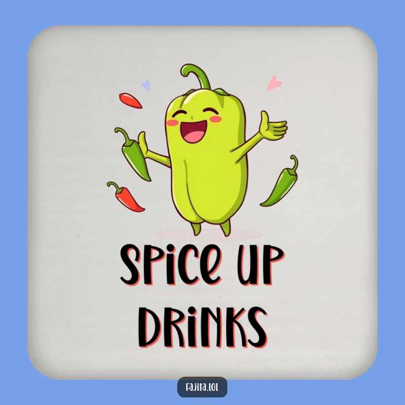 Funny Bell Pepper Jalapeno Juggling Coaster: Protect Drinks with Veggie Cheer