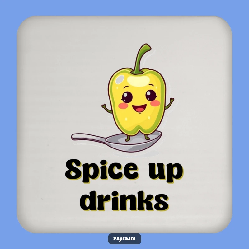 Funny Pepper Slice Coasters Set: Protect Surfaces With Spoon Fun, Cute Funny Gift