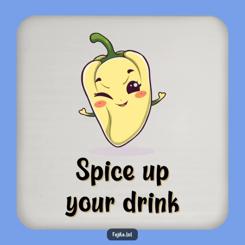 Funny Mischievous Pepper Coasters: Playful Character Set for Party Tables