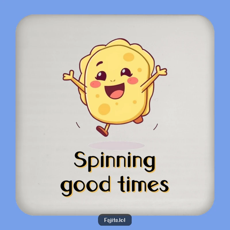 Funny Tortilla Cartwheel Coaster: Protect Drinks with Cheerful Style