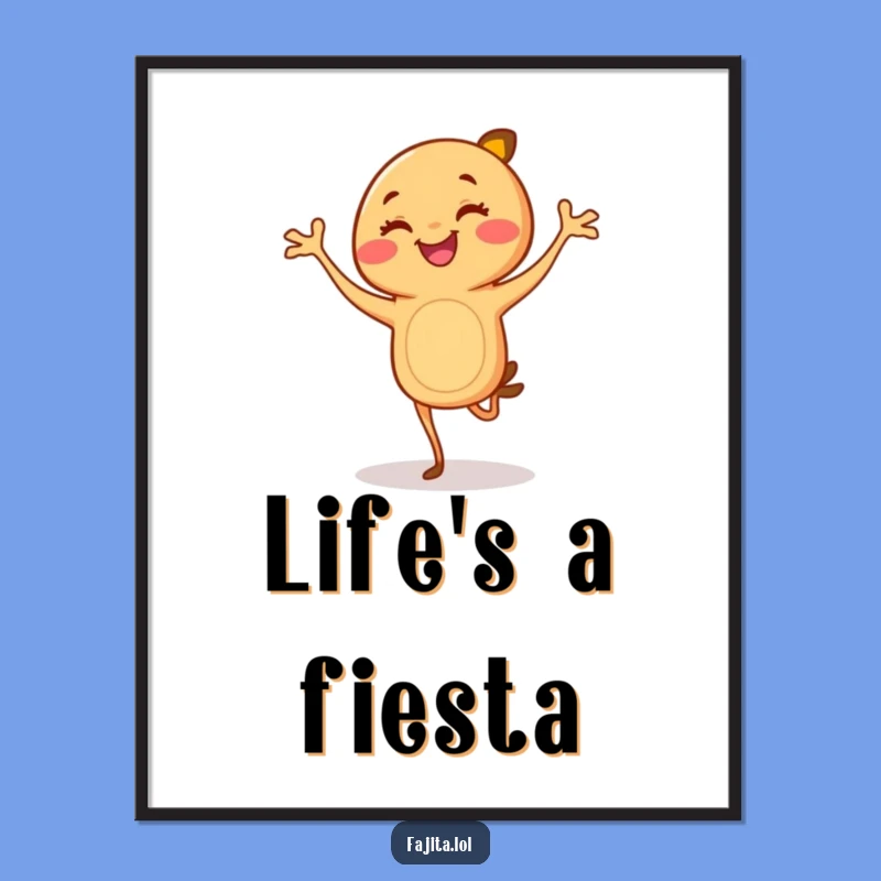 Funny Fajita Flamenco Dancer Poster: Vibrant and Hilarious Wall Art for Foodies