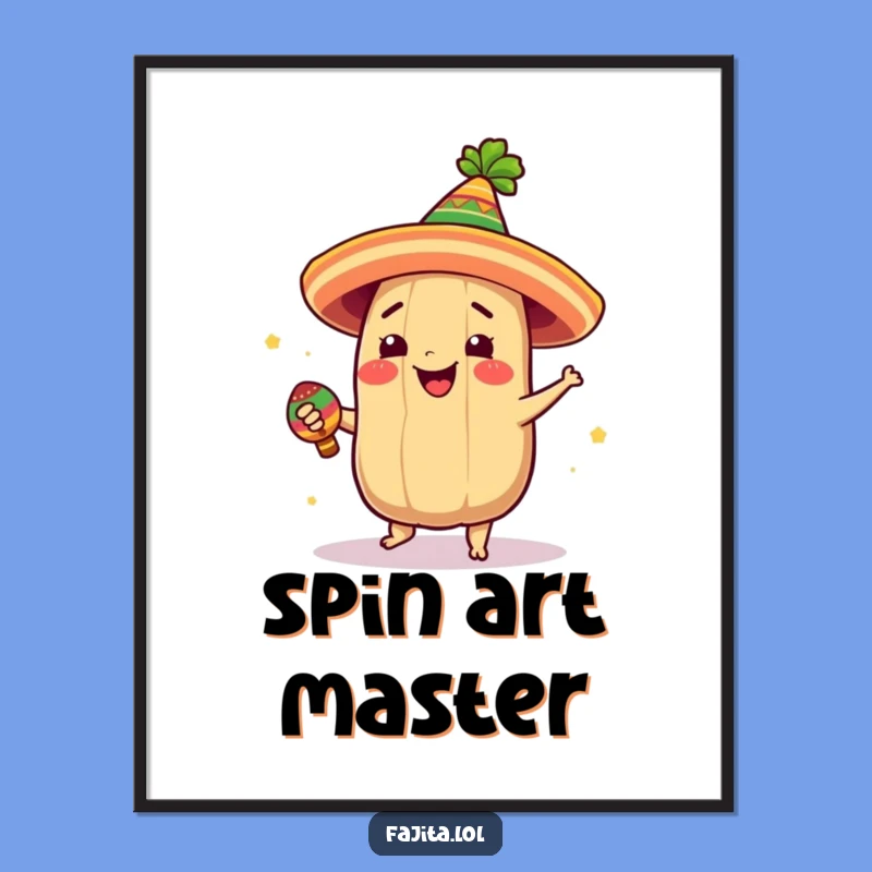 Funny Tamale Dancer Poster - Vibrant Fiesta Art, Joyful Wall Decor Gift!