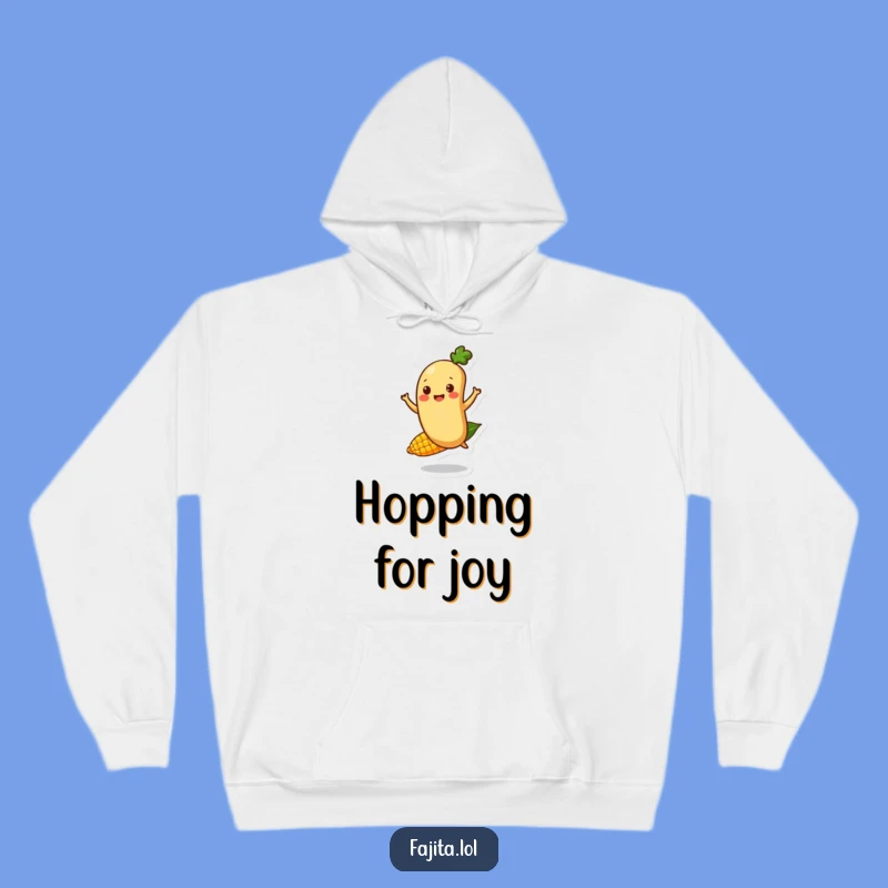 Cozy Funny Bouncing Bean Hoodie - Happy Fajita Character, Warm Gift Idea