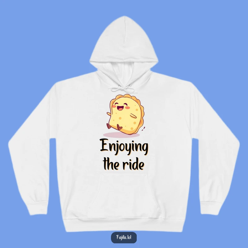 Funny Tortilla Rolling Downhill Hoodie - Cozy Foodie Adventure Wear