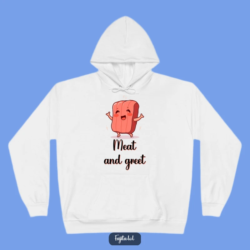 Funny Dancing Meat Strip Hoodie: Cozy & Hilarious BBQ Comfort