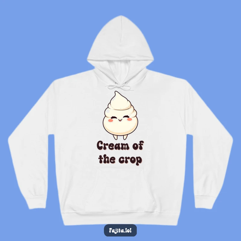 Funny Winking Sour Cream Hoodie - Cozy Comfort with a Creamy Wink