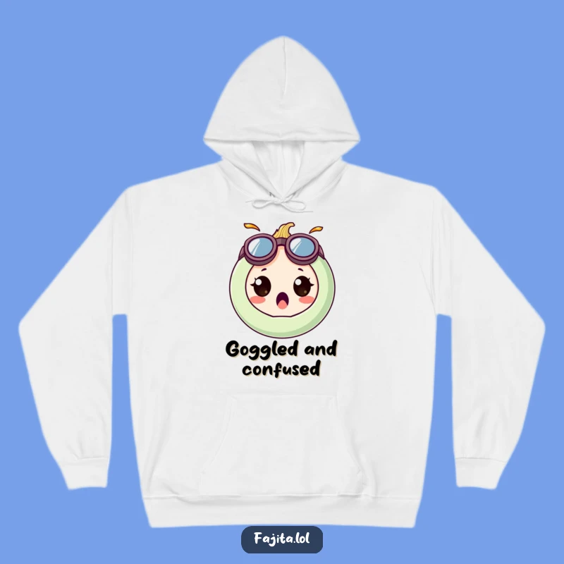 Funny Onion Ring Hoodie: Cozy Goofy Goggle Sweatshirt Gift