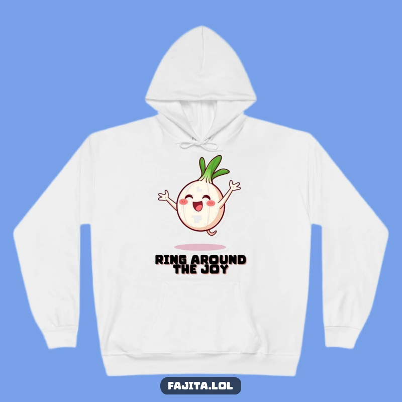 Funny Onion Ring Cartwheel Hoodie - Cozy Celebration Sweatshirt, Great Foodie Gift