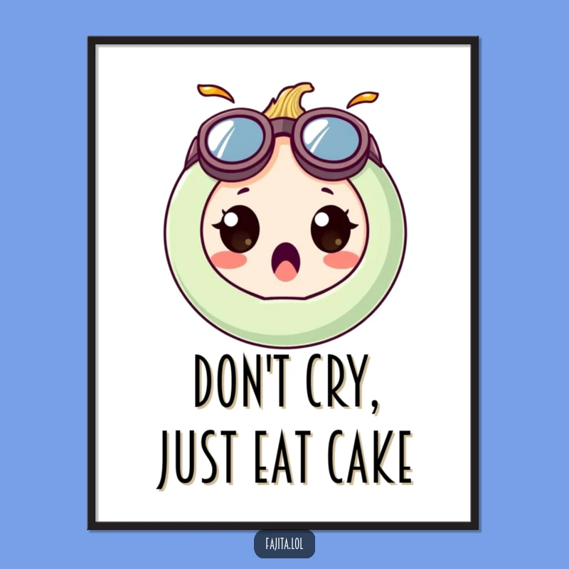 Funny Free Printable Wall Art: Goofy Goggles Onion Ring! Hilarious Downloadable Decor for Quirky Spaces