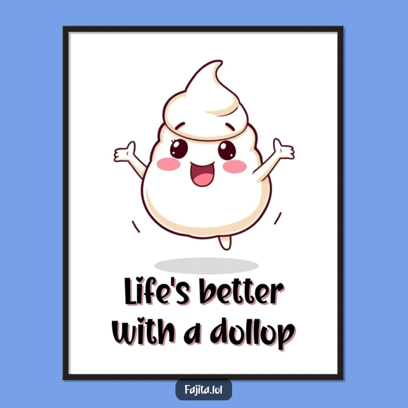 Free Printable Wall Art: Bouncing Sour Cream Funky Decor Downloadable Art