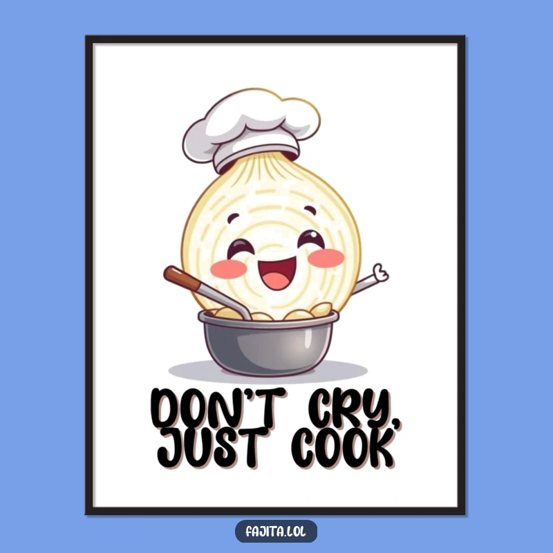 Funny Free Printable Wall Art: Chef Onion Kitchen Whimsy - Downloadable!