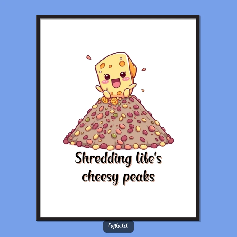 Funny Printable Wall Art: Cheesy Bean Mountain Cascade Free Downloadable Decor Gift