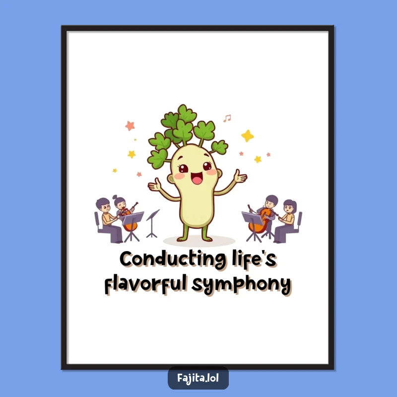 Funny Printable Wall Art: Cilantro Conductor, Spice Orchestra Free Downloadable Decor Gift