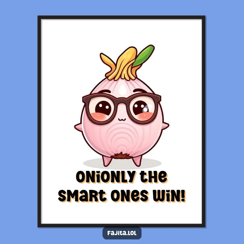 Funny Printable Wall Art: Studious Onion Scholar, Free Downloadable Art for a Wise Kitchen!