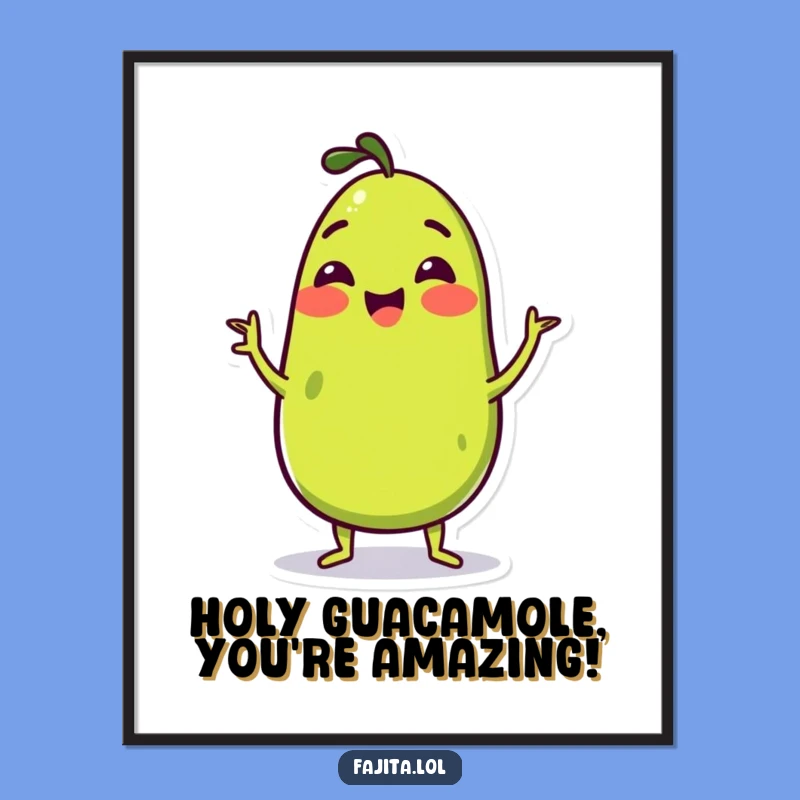 Free Printable Wall Art: Wiggling Guac Funky Fiesta Downloadable Art