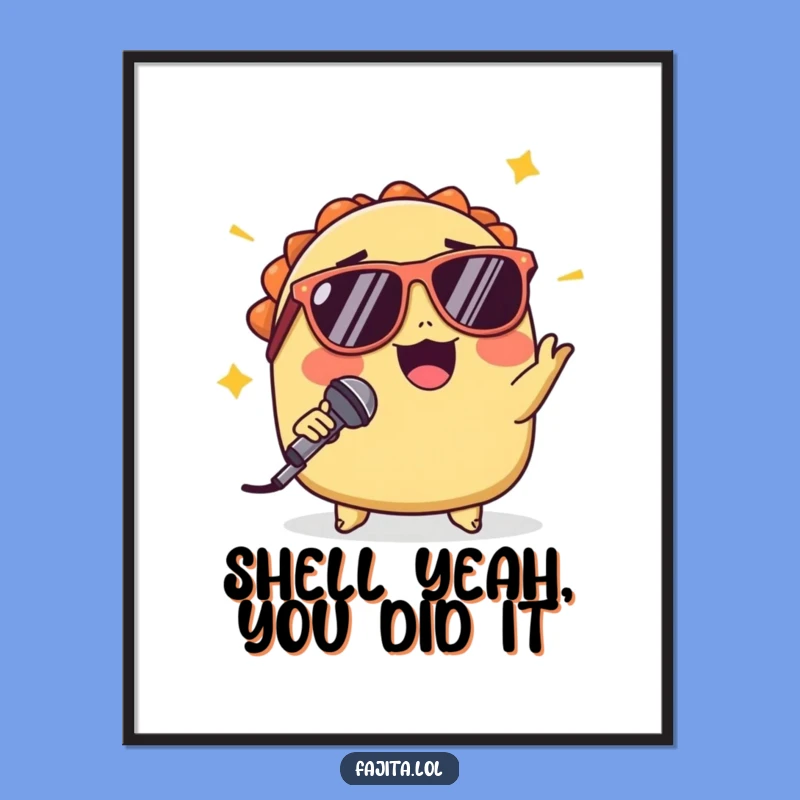 Funny Free Printable Wall Art: Mic Drop Taco Legend - Downloadable!