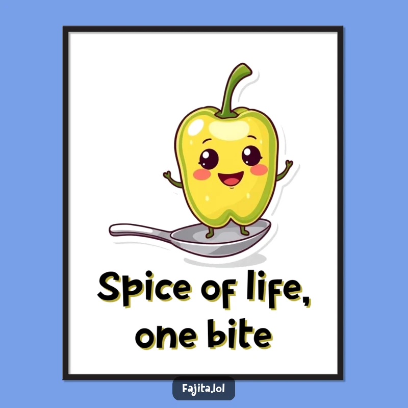 Free Printable Wall Art: Pepper Spoon Balance Quirky Downloadable Art