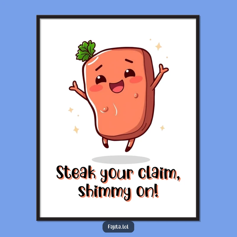 Funny Printable Wall Art: Dancing Fajita Steak, Free Downloadable Art for a Lively Kitchen!