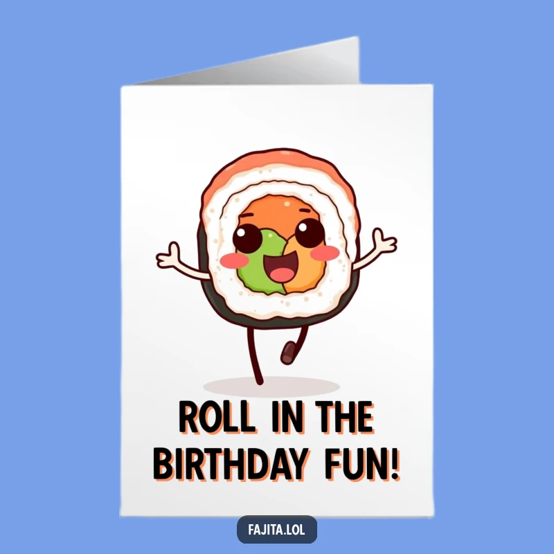 Free Printable Sushi Birthday Card: Hopping Fun Downloadable Gift!