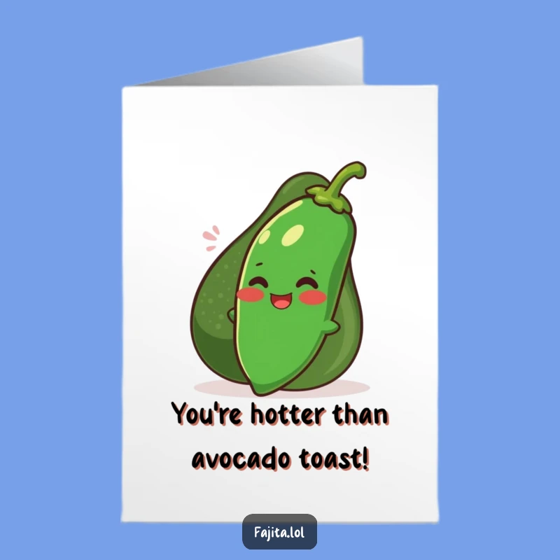 Free Printable Congrats Card: Jalapeno & Avocado Humor Downloadable Greeting
