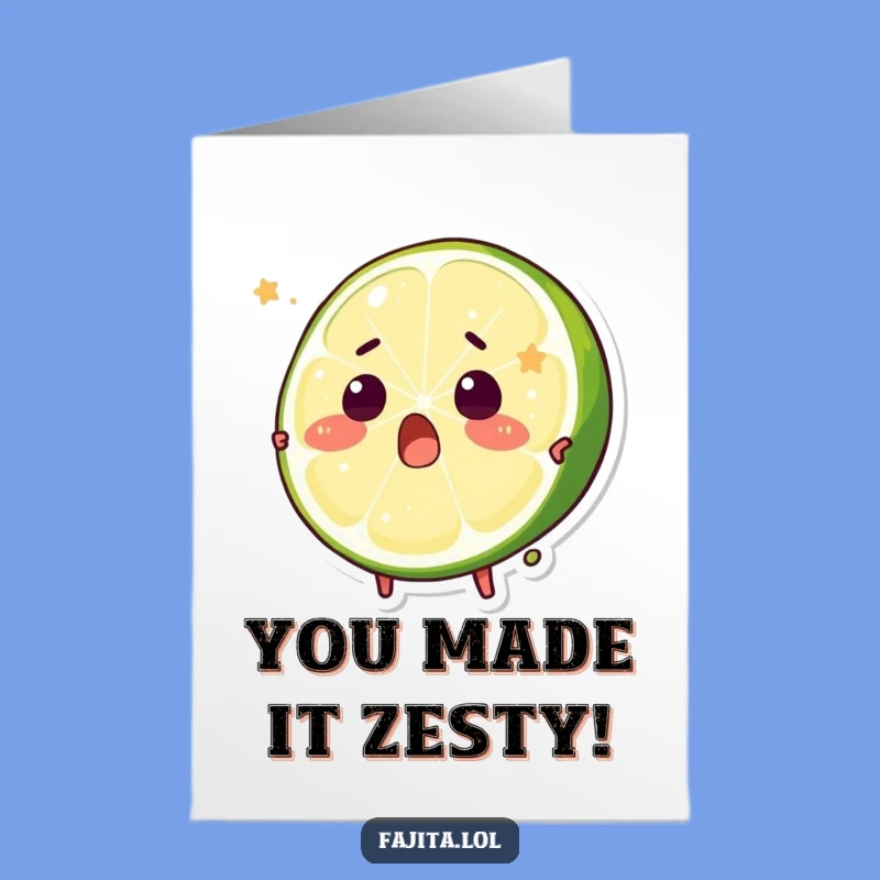 Free Printable Congrats Card: Playful Lime Squeeze, Funny Downloadable Gift