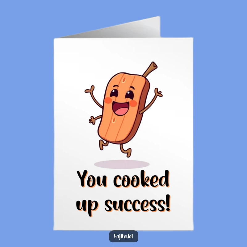 Free Printable Congrats Card: Grilled Meat Skip, Funny Downloadable Gift