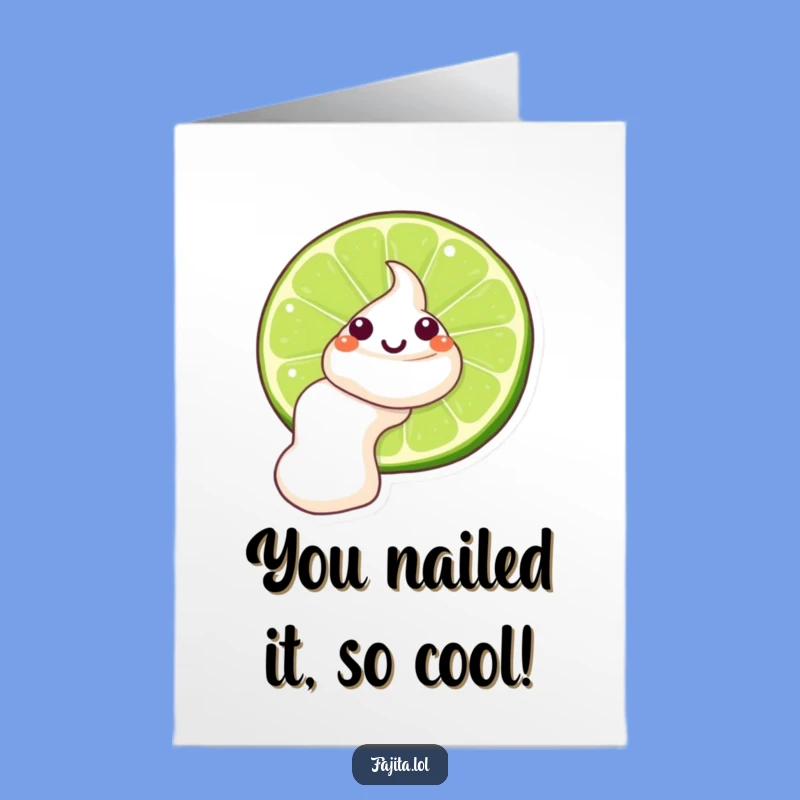 Free Printable Congrats Card: Zesty Sour Cream Sliding Digital Download