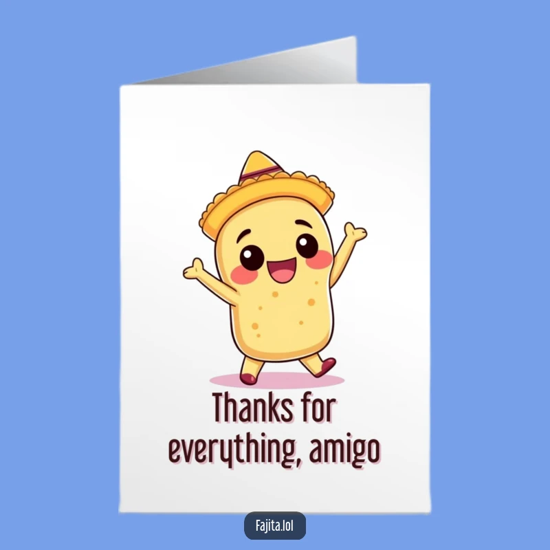 Free Printable Burrito Thank You Card: Fiesta Dance Downloadable!