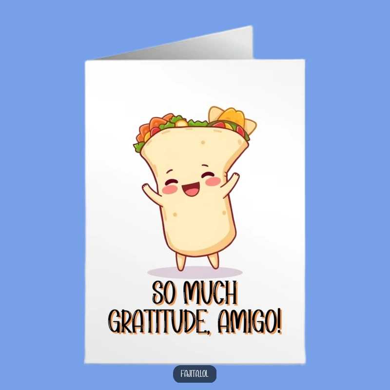 Free Printable Thank You Card: Burrito Cartwheel Fun, a Hilarious Downloadable Gift!