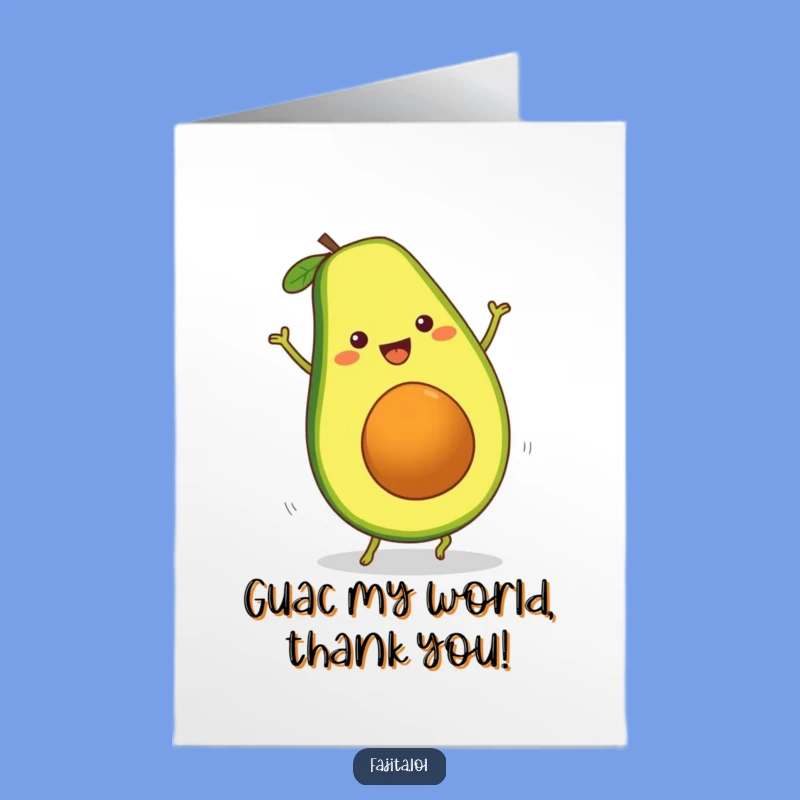 Free Printable Thank You Card: Cartwheeling Avocado, Funny Downloadable Gratitude