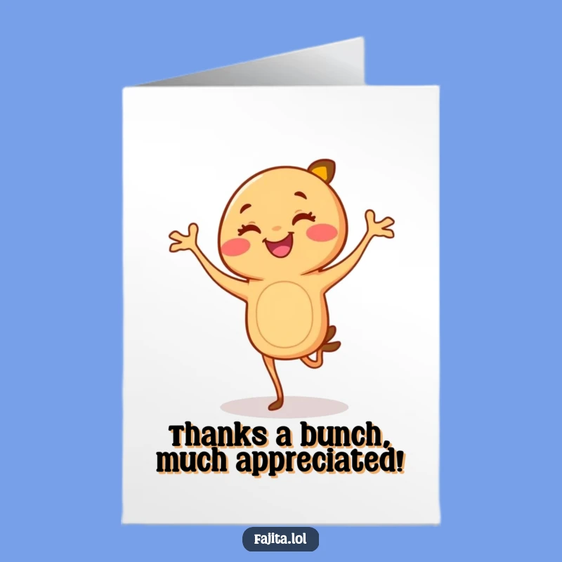 Free Printable Thank You Card: Grateful Fajita Dancer Card for Your Kindness