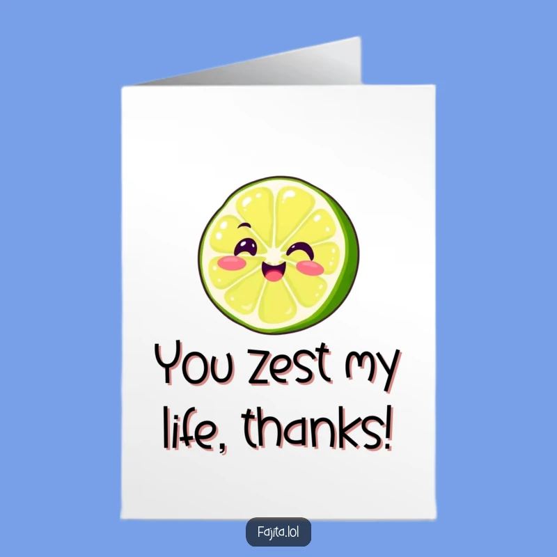 Free Printable Thank You Card: Wiggling Lime, Funny Downloadable Gratitude