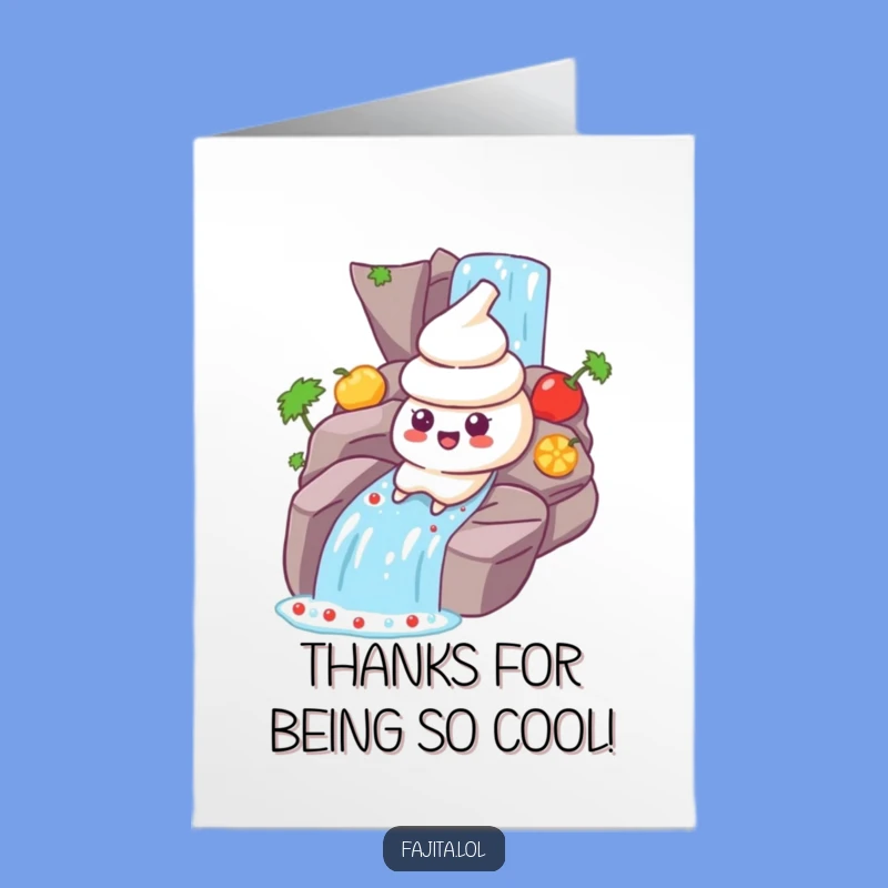 Free Printable Thank You Card: Sour Cream Splash of Thanks for Your Help