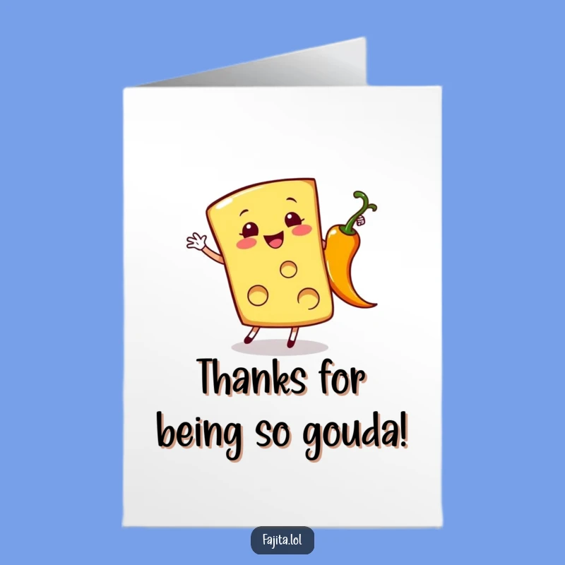 Free Printable Thank You Card: Cheesy Cartwheel Gratitude! Humorous Downloadable for Your Kindness