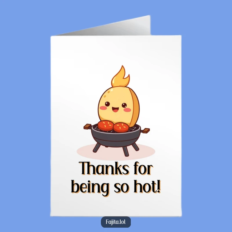 Free Printable Thank You Card: Sizzling Fajita Gratitude Greeting