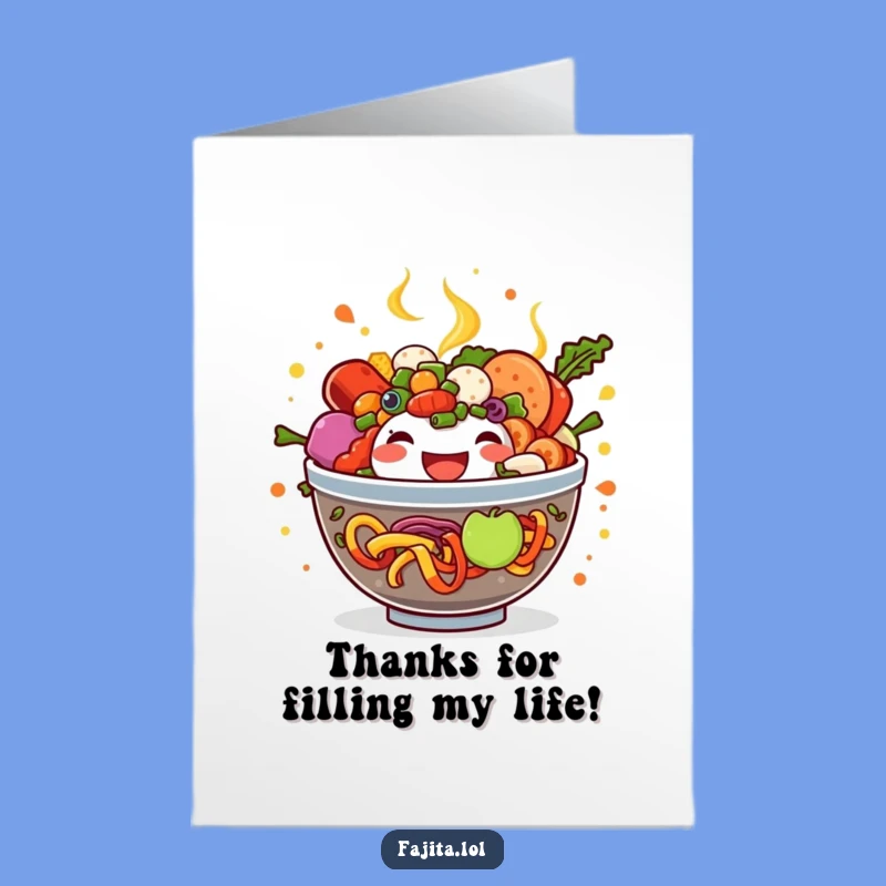 Free Printable Thank You Card: Funny Fajita Bowl, Grateful Downloadable Message