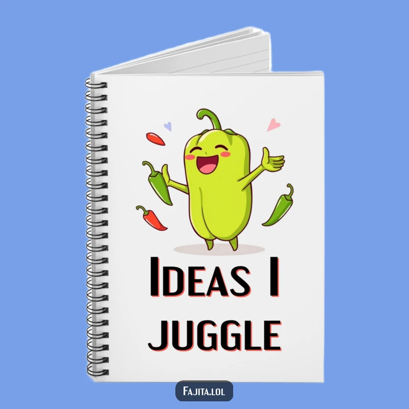 Funny Bell Pepper Jalapeno Juggling Notebook: Jot Down Ideas with Veggie Fun