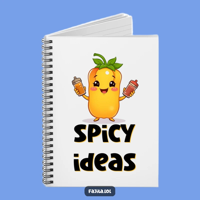Funny Bell Pepper Juggling Spices Notebook: Jot Down Recipes with Flair