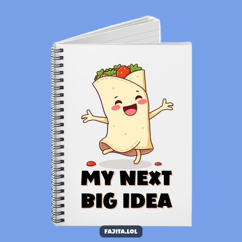 Funny Fajita Wrap Cartwheel Notebook: Jot Down Ideas with Spicy Flair