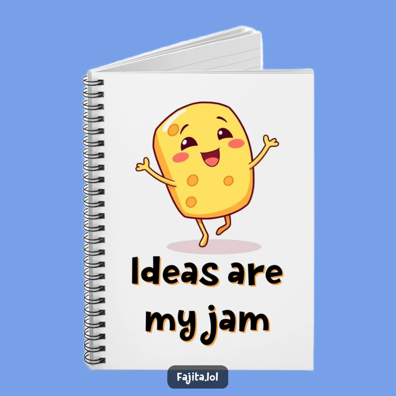 Funny Giggling Cheese Shred Notebook - Jot Down Jokes with a Cheesy Jig