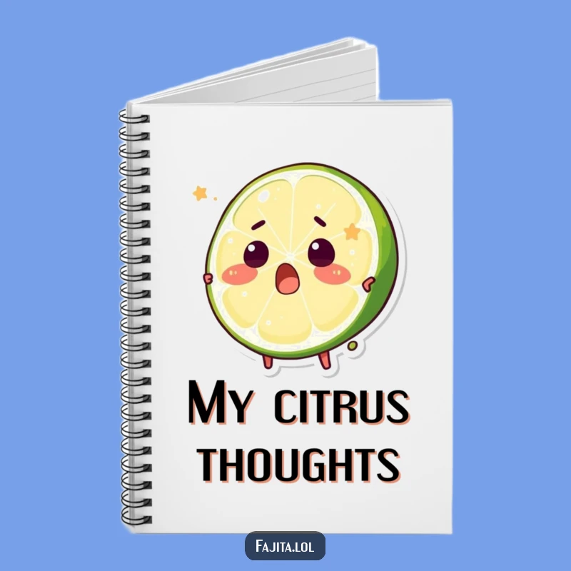 Funny Surprised Lime Notebook - Jot Down Zesty Ideas Hilariously