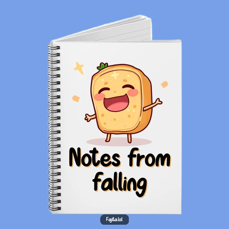 Funny Tripping Fajita Slice Notebook - Comedic Ingredient Journal, Blank Lined Gift